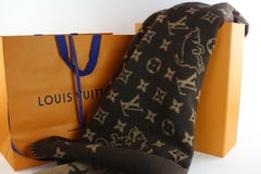 Louis Vuitton Brown Neo (Runway) Grace Coddington  Catogram Wool Blanket 21lz102