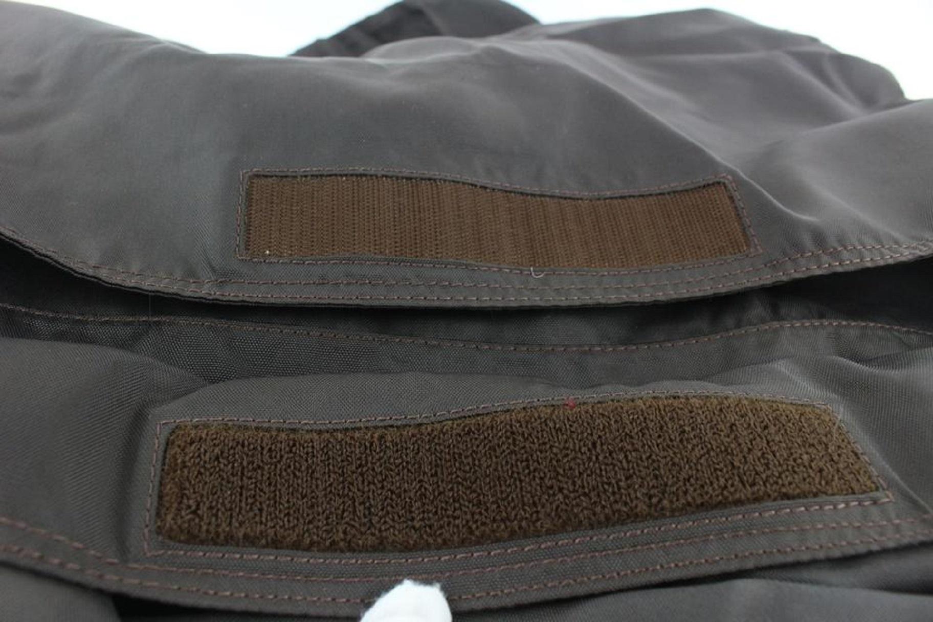 Louis Vuitton - Sac à bagages en nylon marron - Insert 52lvs125   en vente 6