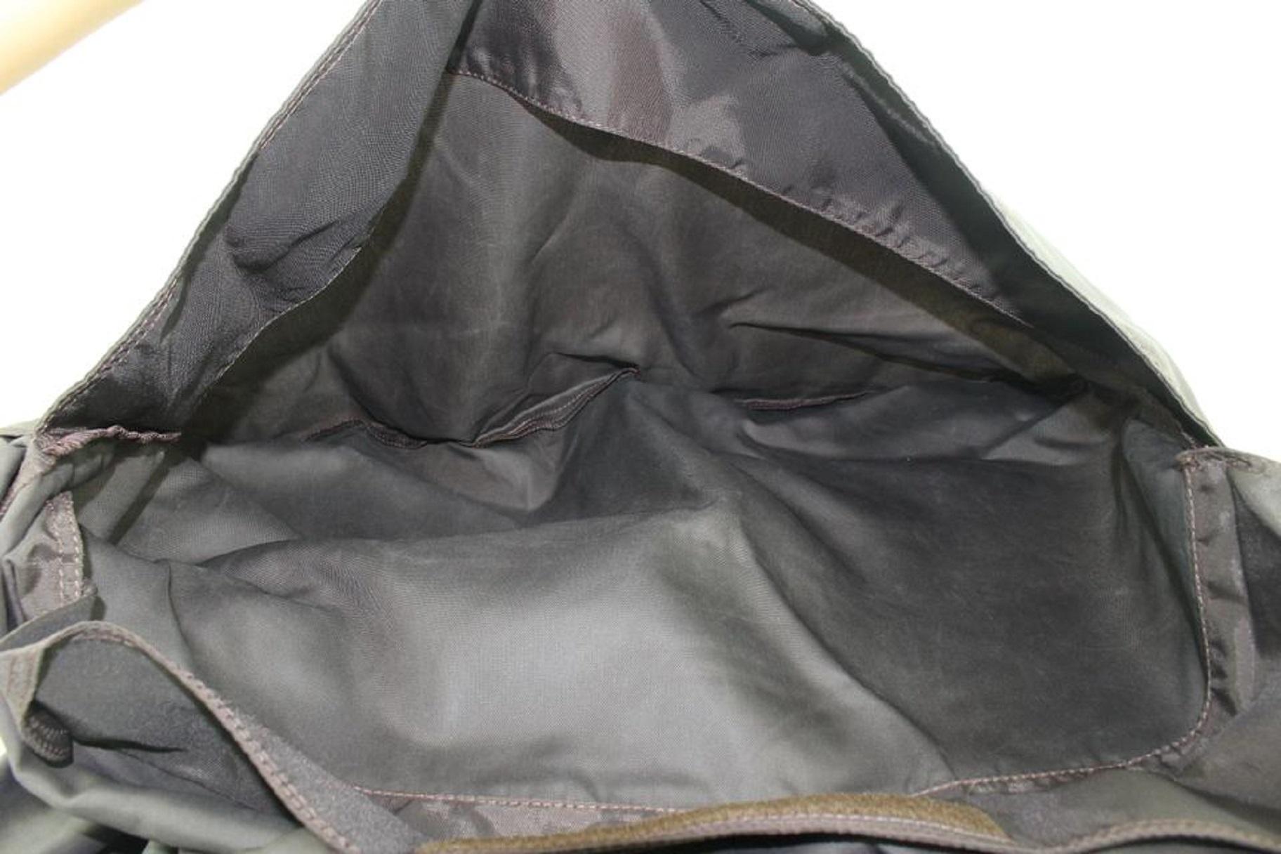 Noir Louis Vuitton - Sac à bagages en nylon marron - Insert 52lvs125   en vente