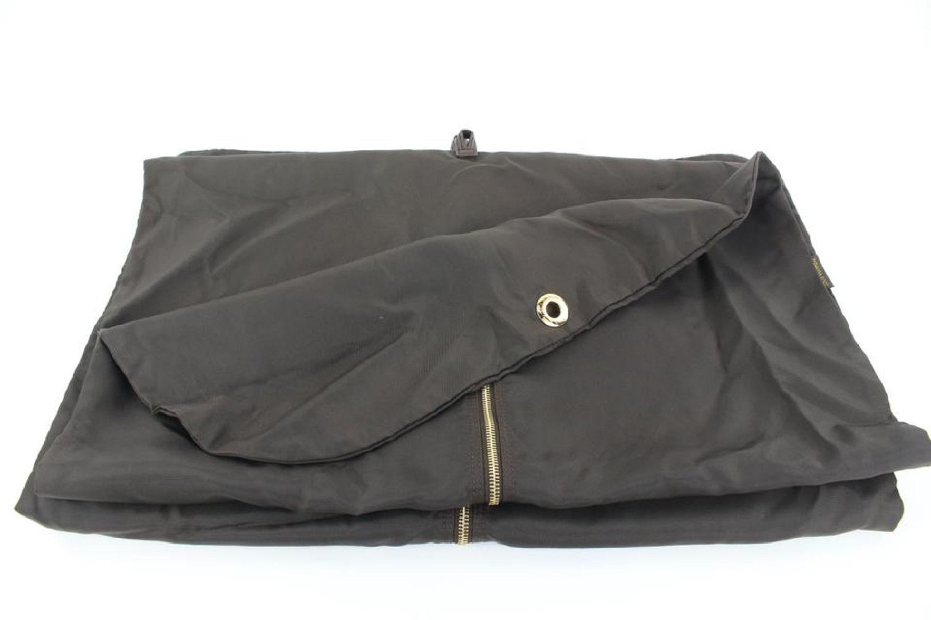 Women's Louis Vuitton Brown Nylon Garment Bag Luggage Insert 52lvs125   For Sale