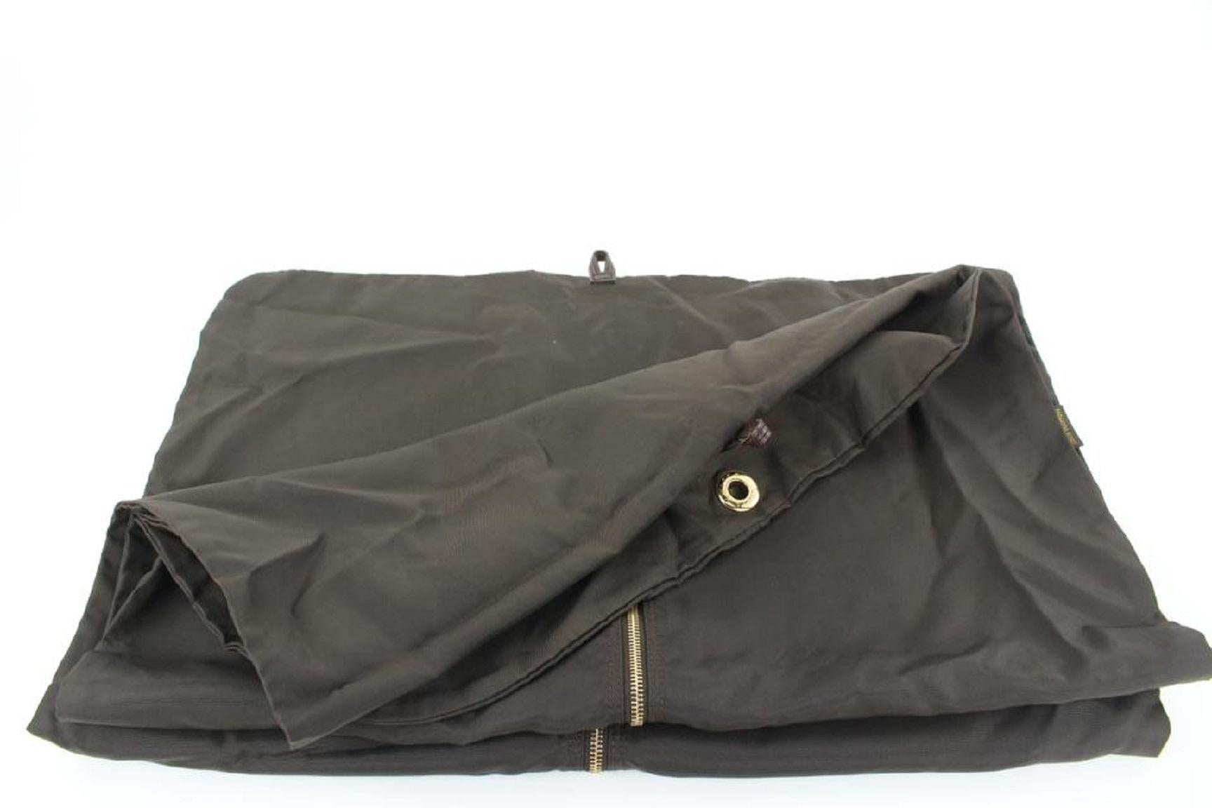 Louis Vuitton Brown Nylon Garment Bag Luggage Insert 52lvs125   For Sale 1