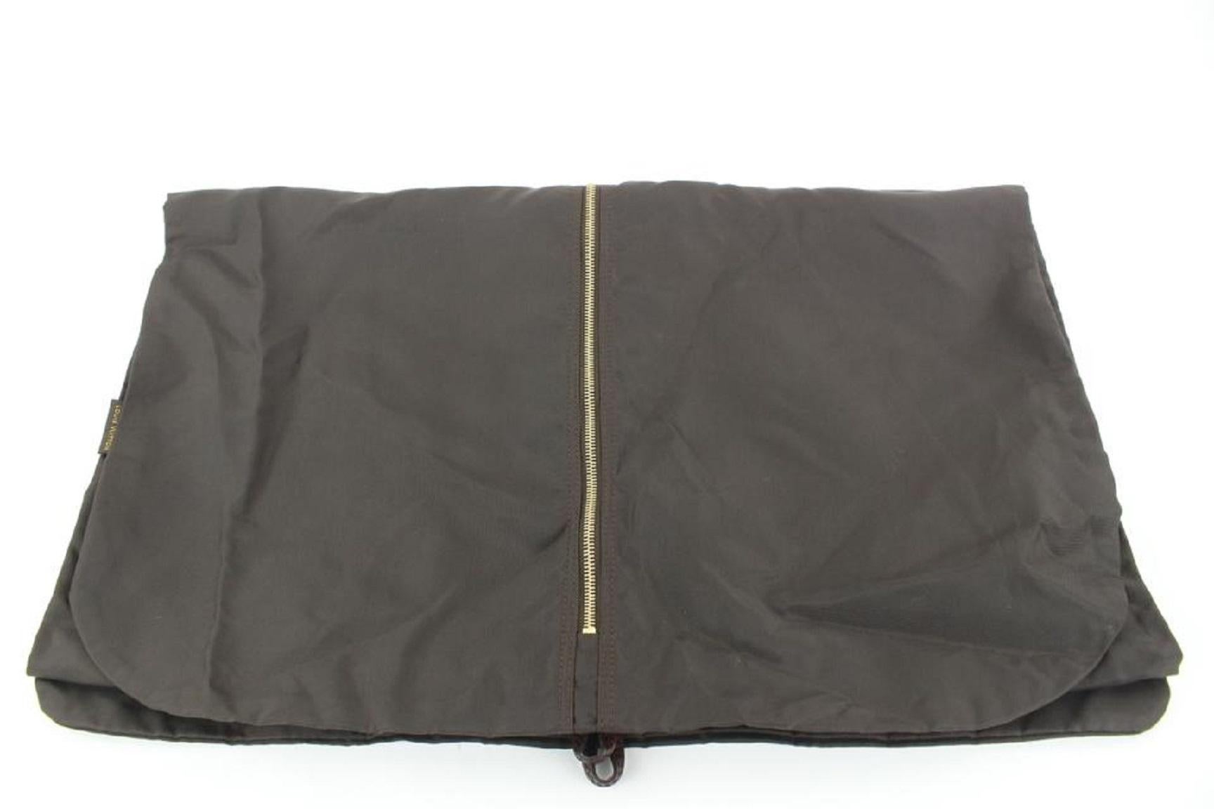 Louis Vuitton Brown Nylon Garment Bag Luggage Insert 52lvs125   For Sale 2
