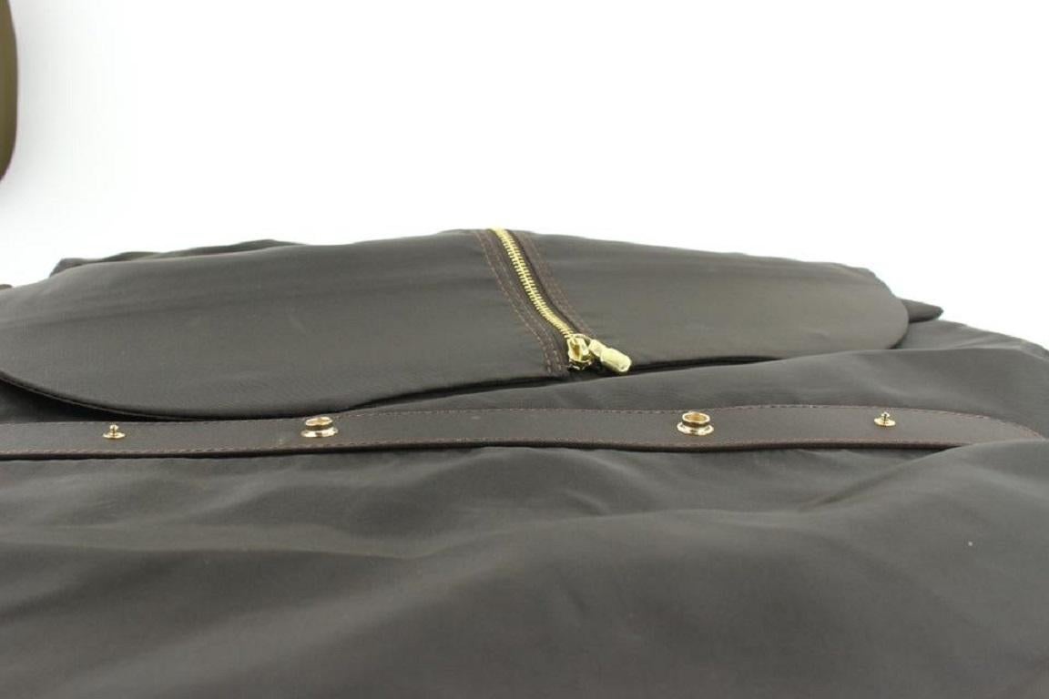 Beige Louis Vuitton Brown Nylon Garment Bag with Hanger 61lvs126