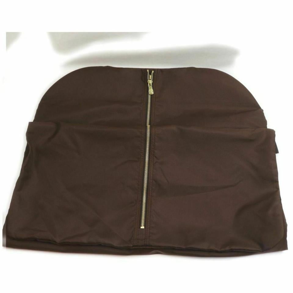 Black Louis Vuitton Brown Nylon Garment Cover Bag 860998