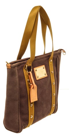 Louis Vuitton Brown Olive Canvas Antigua Cabas GM Tote Bag