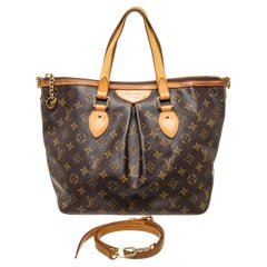 Louis Vuitton Brown Palermo PM Totes Bag