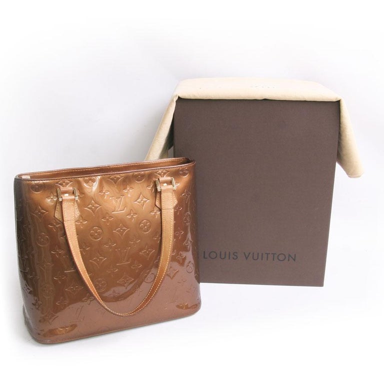 LOUIS VUITTON Brown Patent Leather Monogram And Iridescent