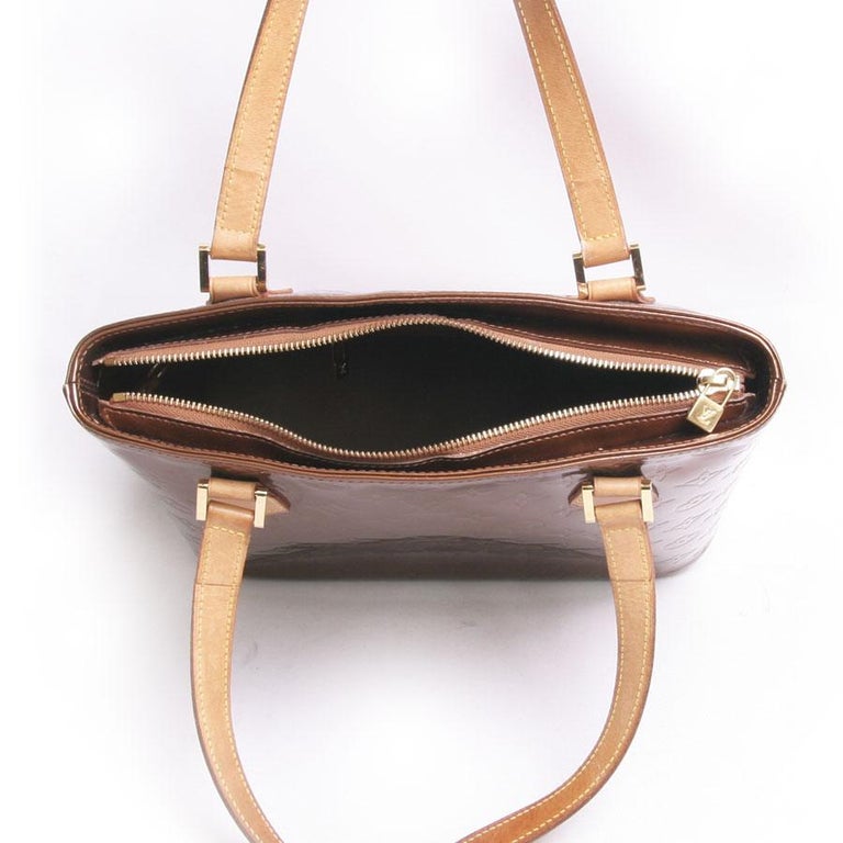 LOUIS VUITTON Brown Patent Leather Monogram And Iridescent Reflection Bag For Sale at 1stdibs