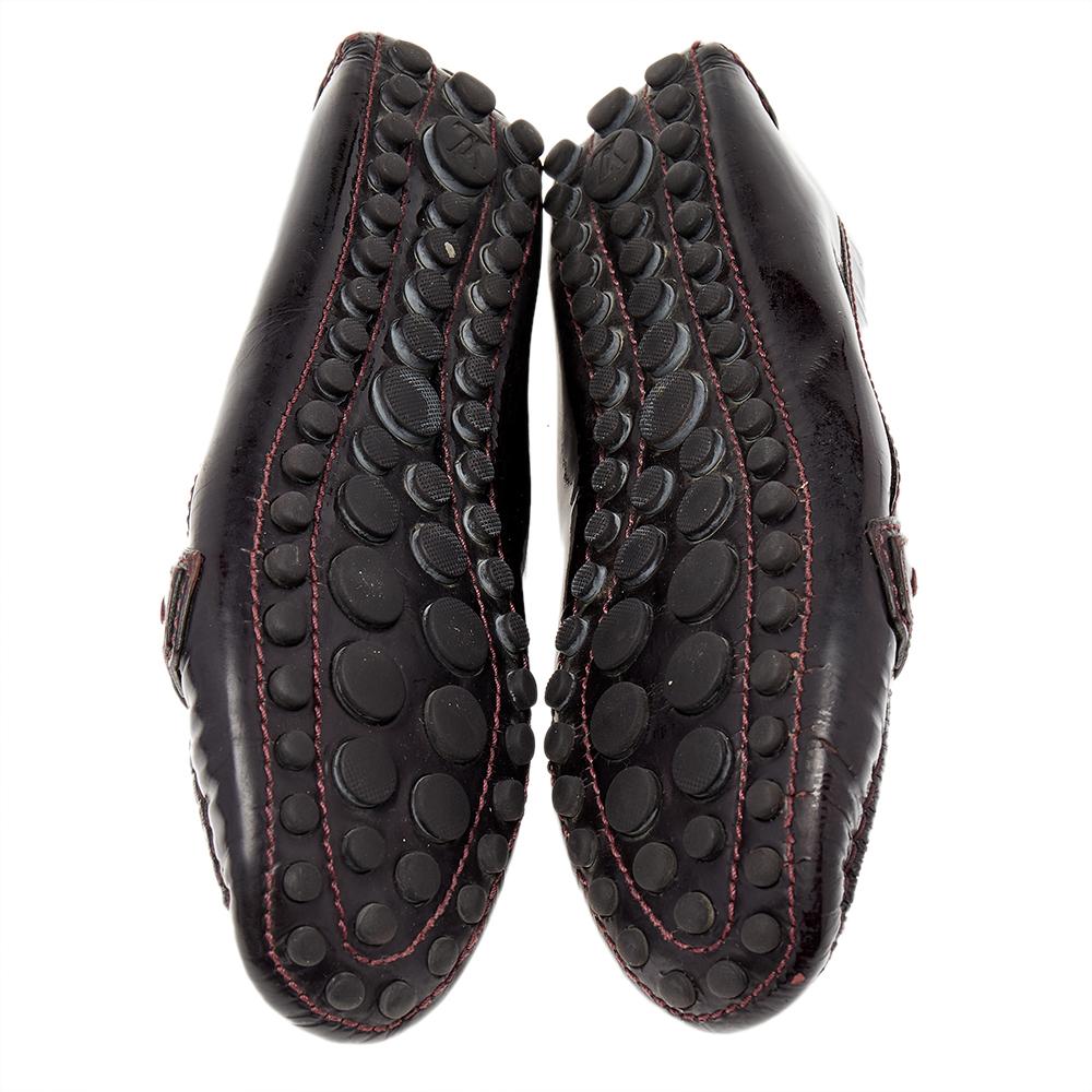 Louis Vuitton Mocasines Oxford Slip On de charol marrón talla 36 2