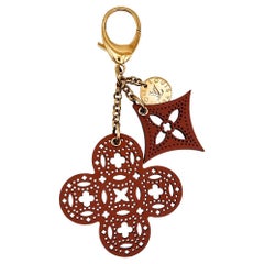 Louis Vuitton Brown Perforated Leather Arabesque Bag Charm