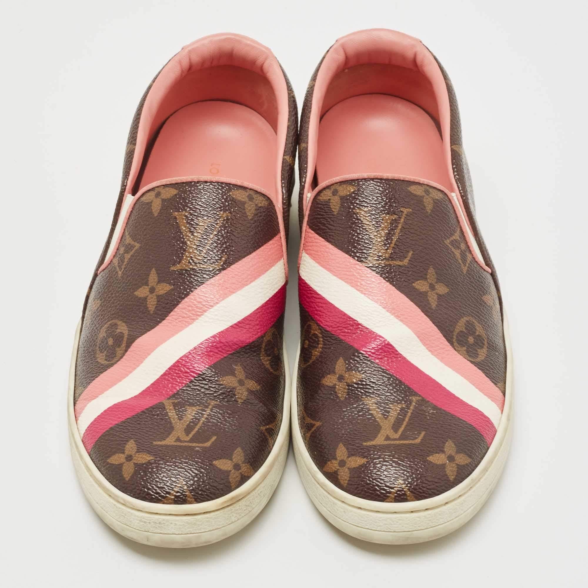 Louis Vuitton Monogram Coated Canvas Upper Case Loafers Size 36 at 1stDibs