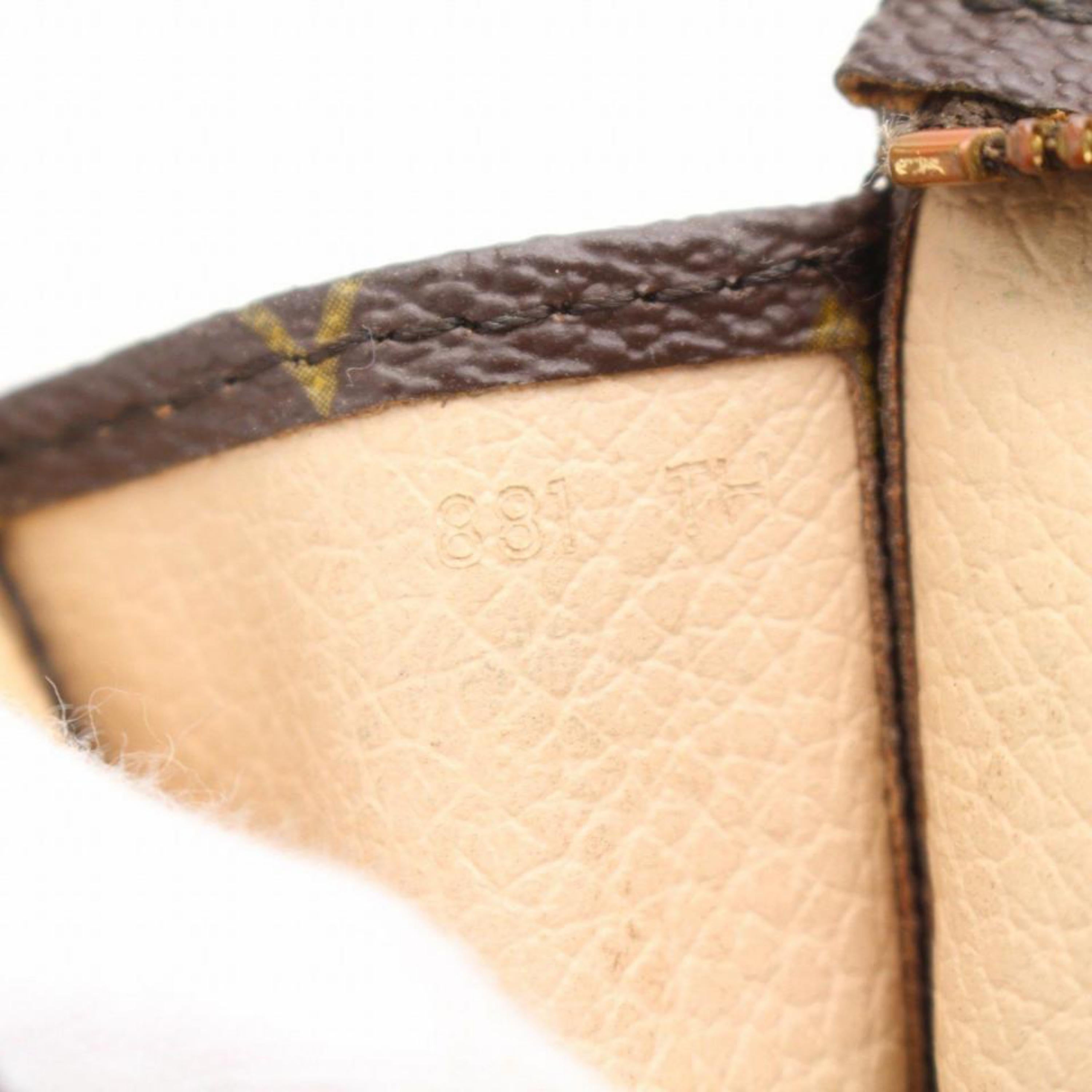 Louis Vuitton Brown Poche Monogram Toiletry Pouch 15 Toilette 868441 Cosmetic Ba For Sale 5