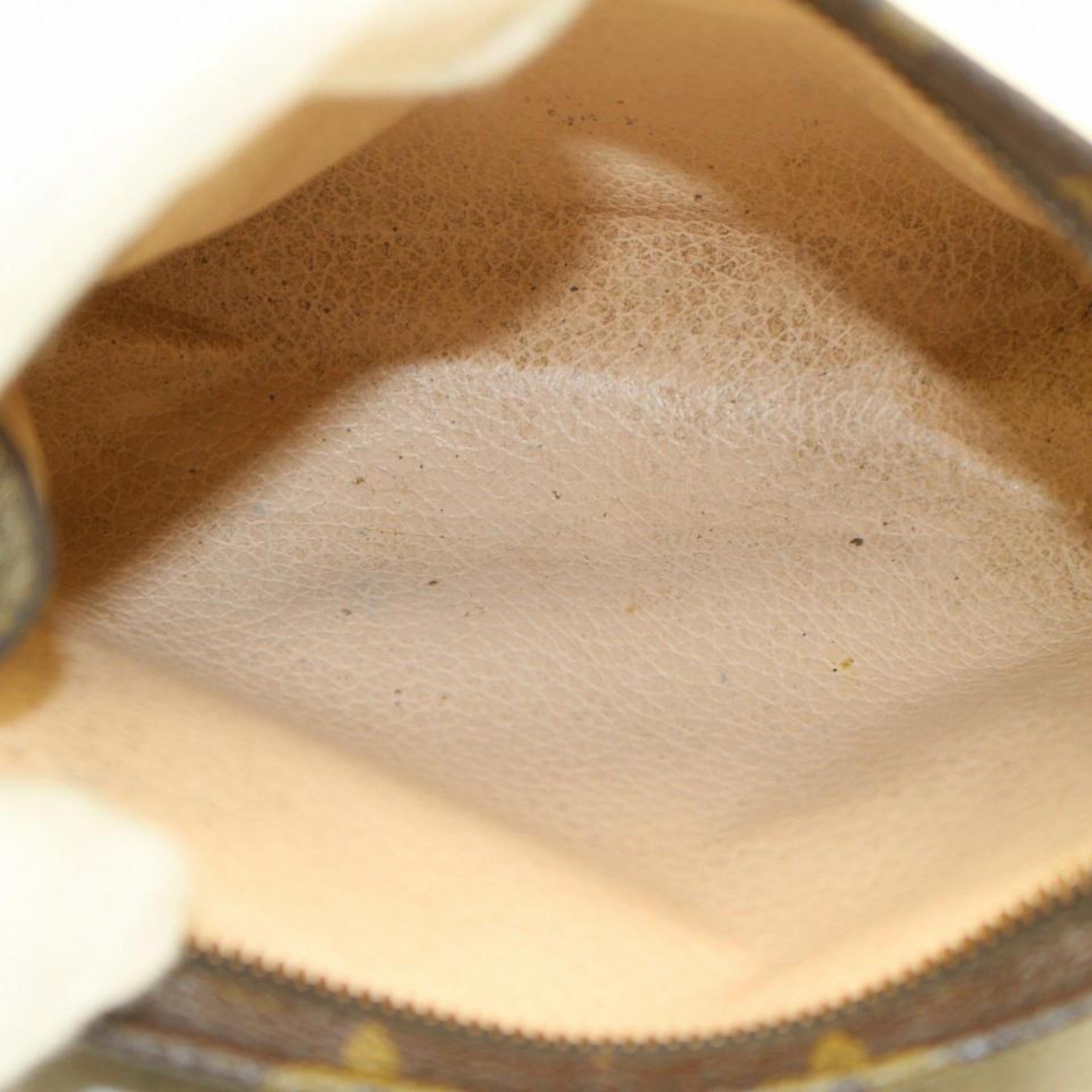 Louis Vuitton Brown Poche Monogram Toiletry Pouch 15 Toilette 868441 Cosmetic Ba For Sale 6