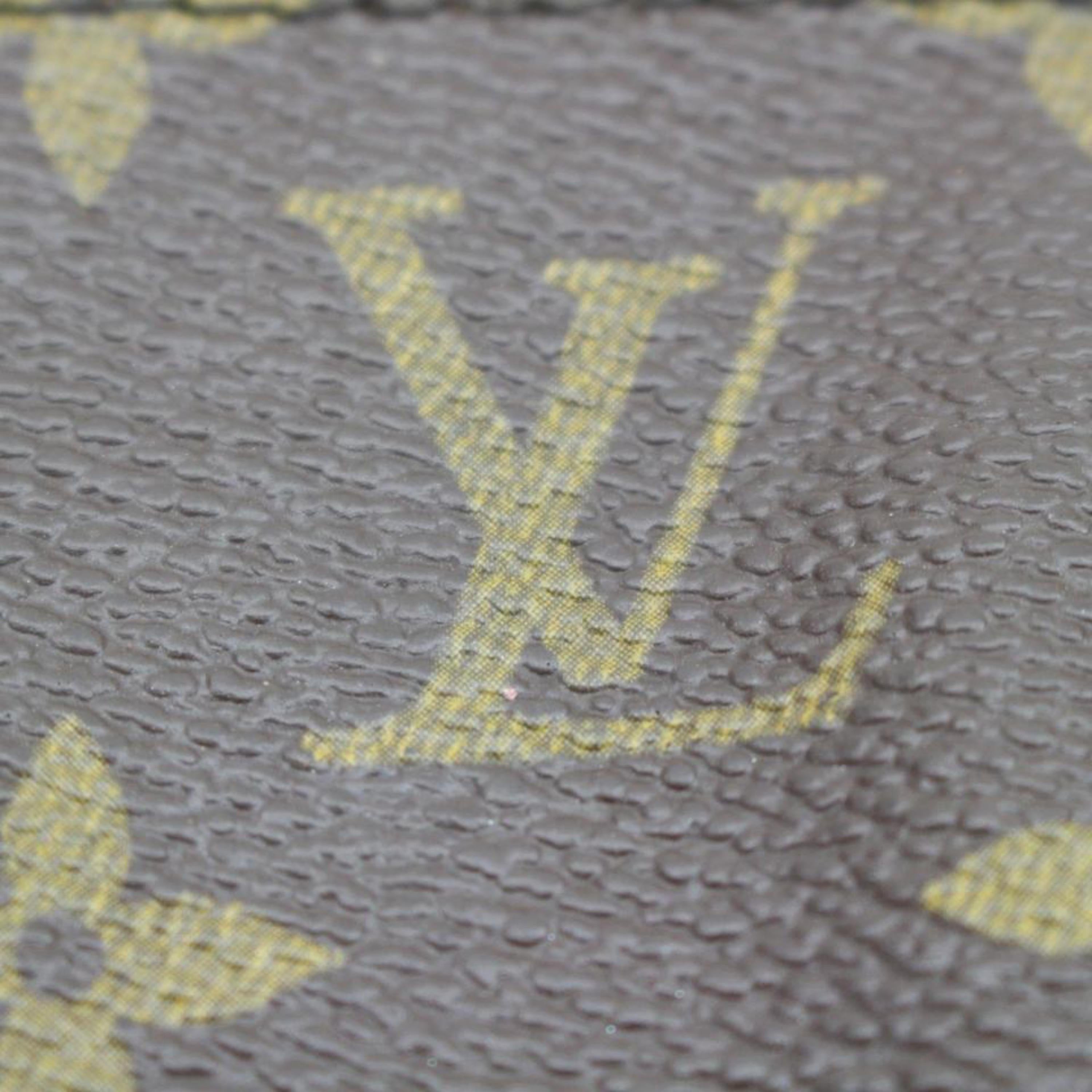 Louis Vuitton Brown Poche Monogram Toiletry Pouch 15 Toilette 868441 Cosmetic Ba For Sale 7