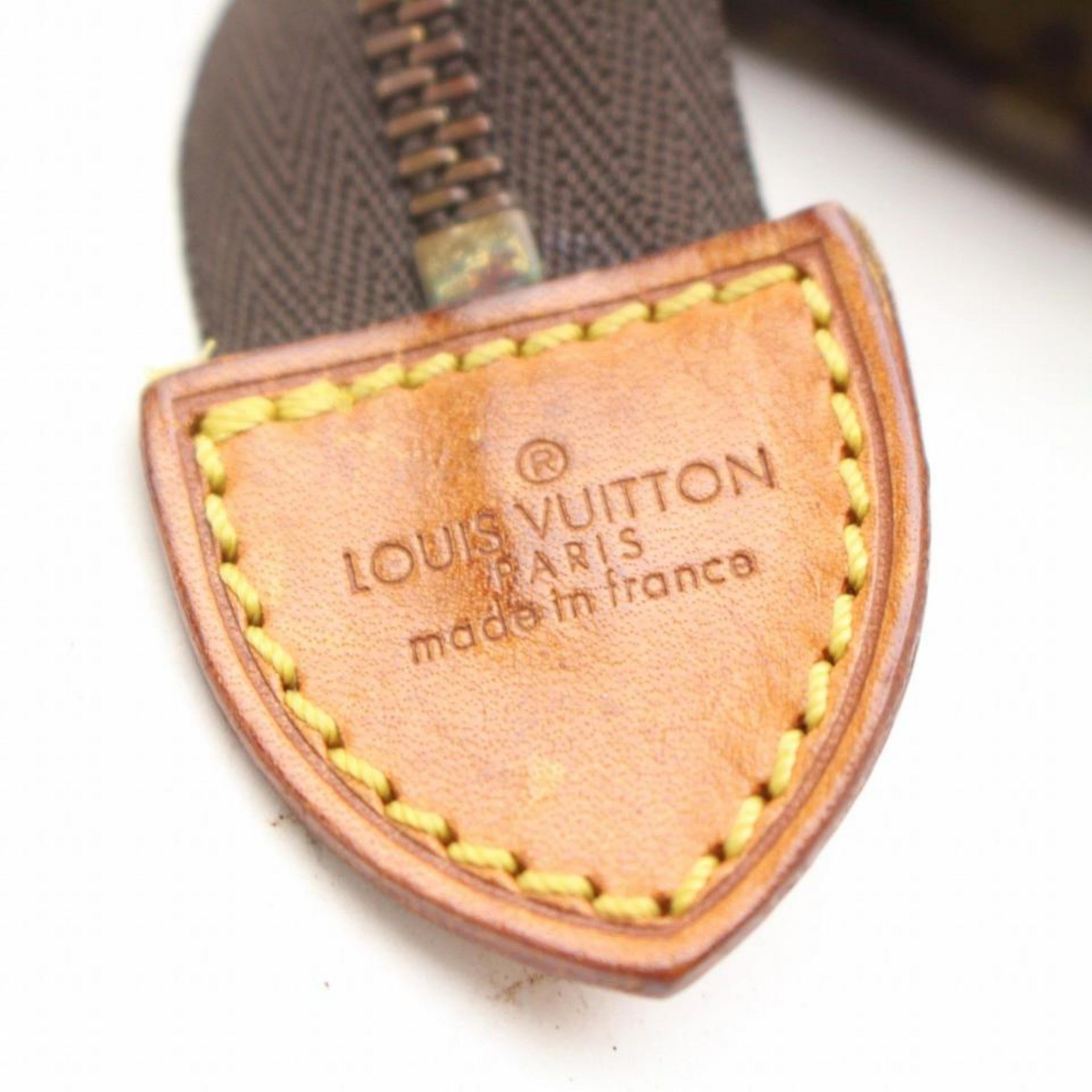 Louis Vuitton Brown Poche Monogram Toiletry Pouch 15 Toilette 868441 Cosmetic Ba In Good Condition For Sale In Forest Hills, NY