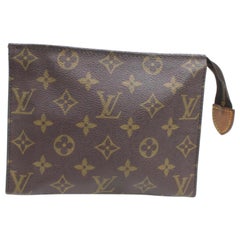 Louis Vuitton Brown Poche Monogram Toiletry Pouch 19 Toilette 868176 Cosmetic Ba