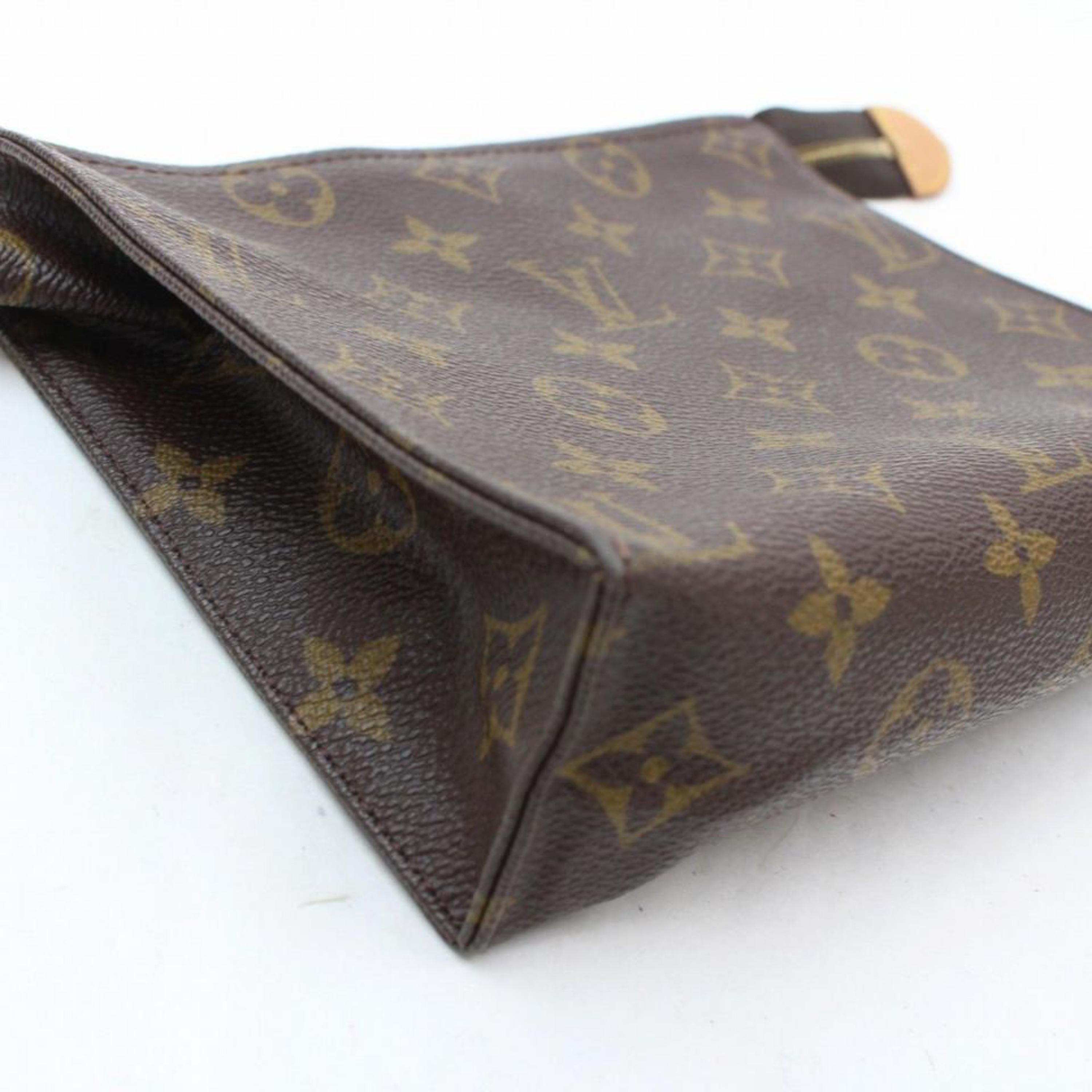 Louis Vuitton Brown Poche Monogram Toiletry Pouch 19 Toilette 868551 Cosmetic Ba 6