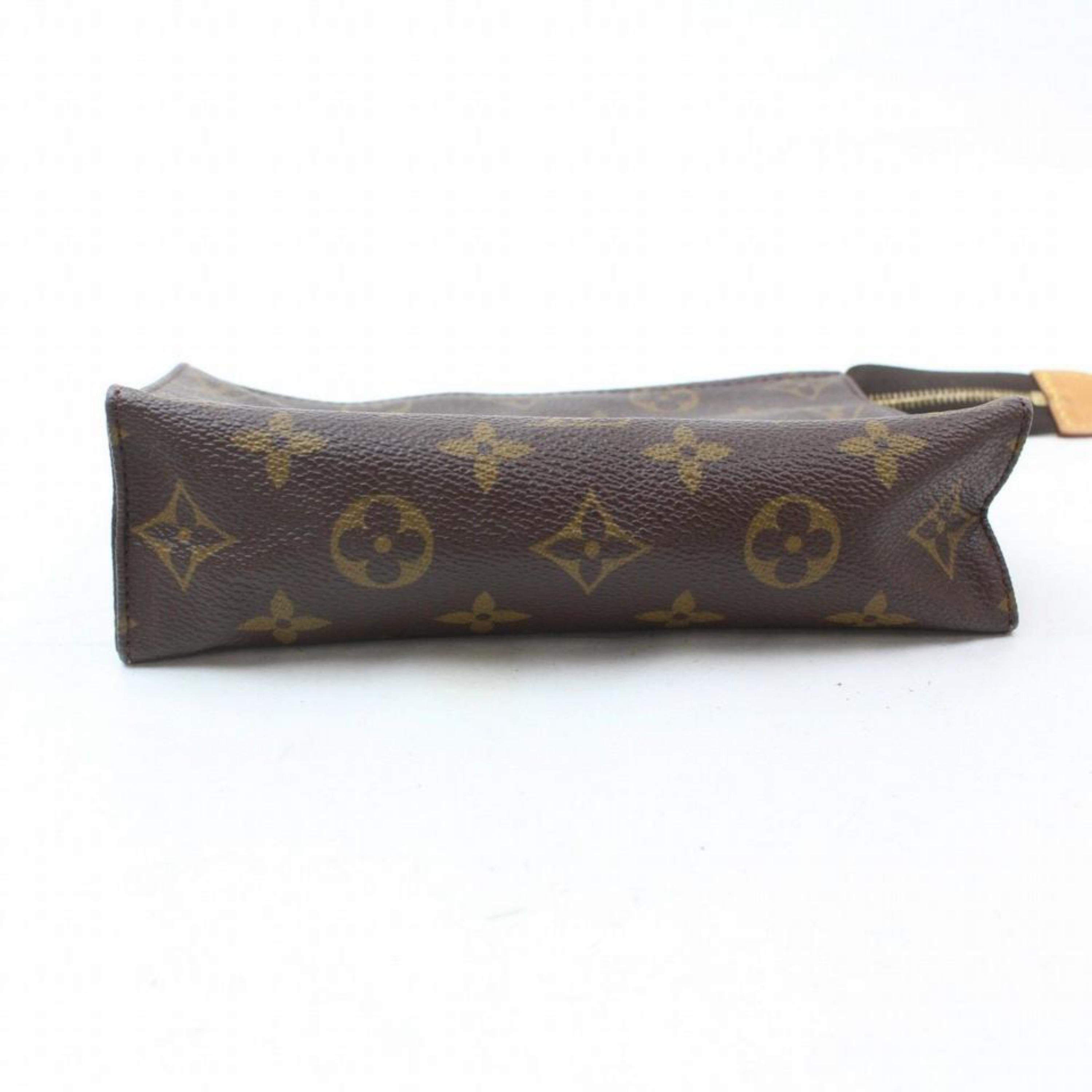 Louis Vuitton Brown Poche Monogram Toiletry Pouch 19 Toilette 868551 Cosmetic Ba 4