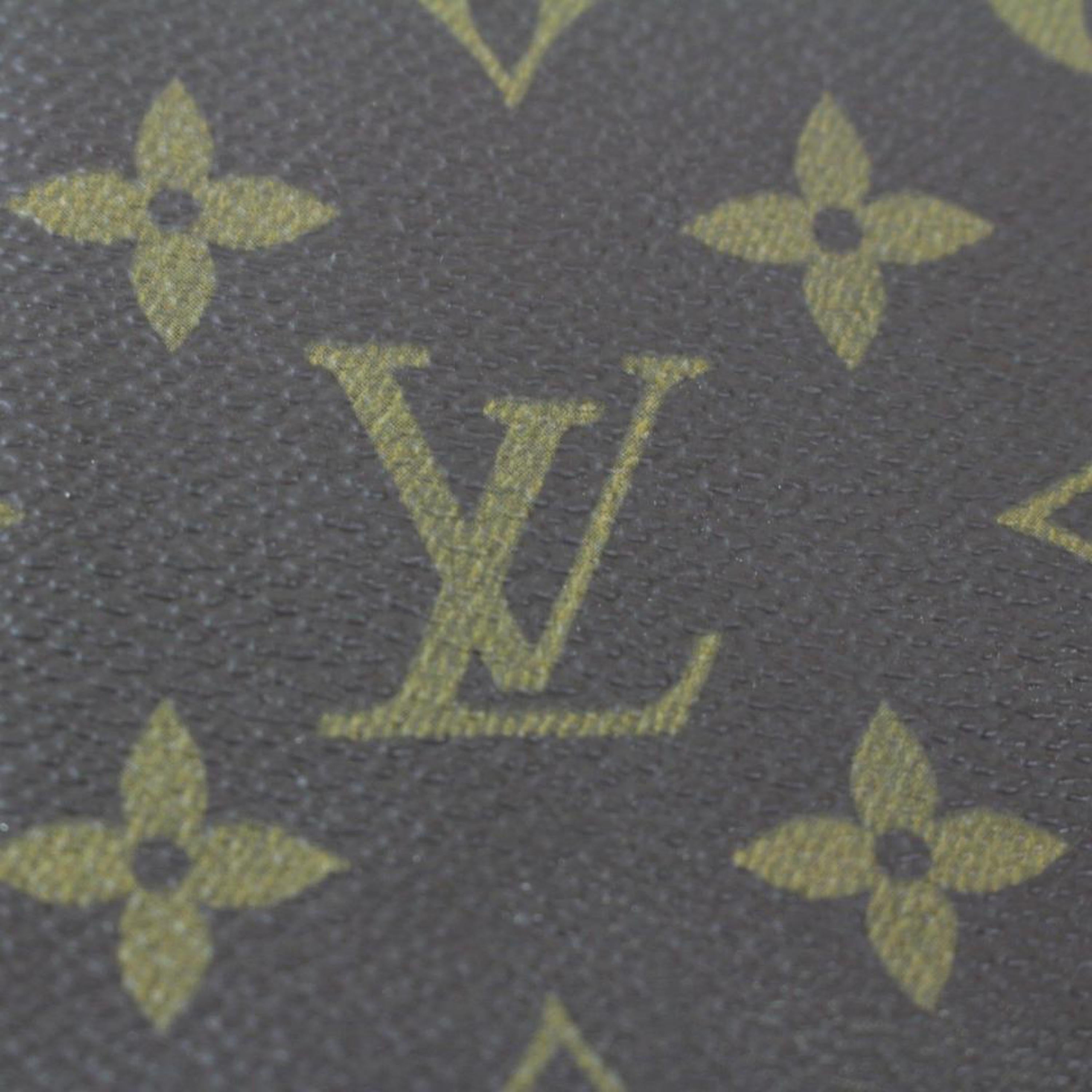 Louis Vuitton Brown Poche Monogram Toiletry Pouch Toilette 19 868908 Cosmetic Ba For Sale 1