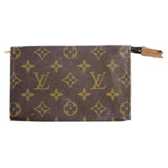 Louis Vuitton Brown Poche Monogram Zip Toiletry Pouch Lvty10 Cosmetic Bag