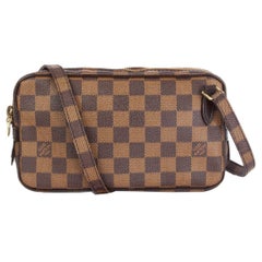 LOUIS VUITTON braun POCHETTE MARLY BANDOULIERE DAMIER Crossbody Bag