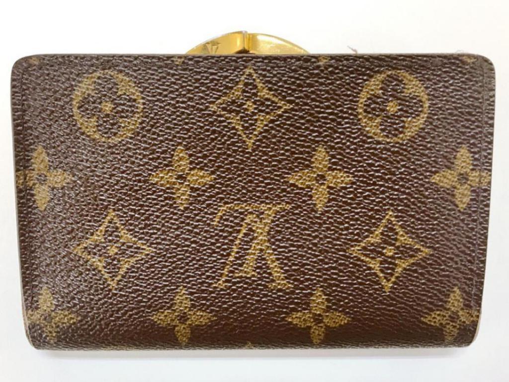 Louis Vuitton Brown Porte Monogram Viennois Kisslock Wallet 234063 For Sale 1