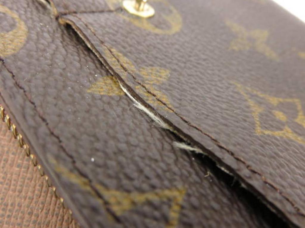 Louis Vuitton Brown Porte Tresor Monogram Bifold Long Sarah 217986 Wallet For Sale 5