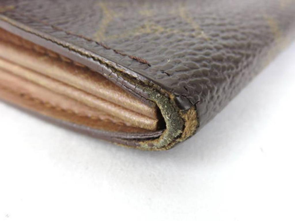 Louis Vuitton Brown Porte Tresor Monogram Bifold Long Sarah 217986 Wallet For Sale 2