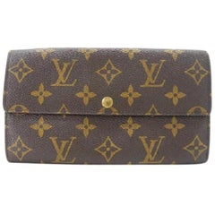 Louis Vuitton Brown Porte Tresor Monogram Sarah Long Bifold 219062 Wallet