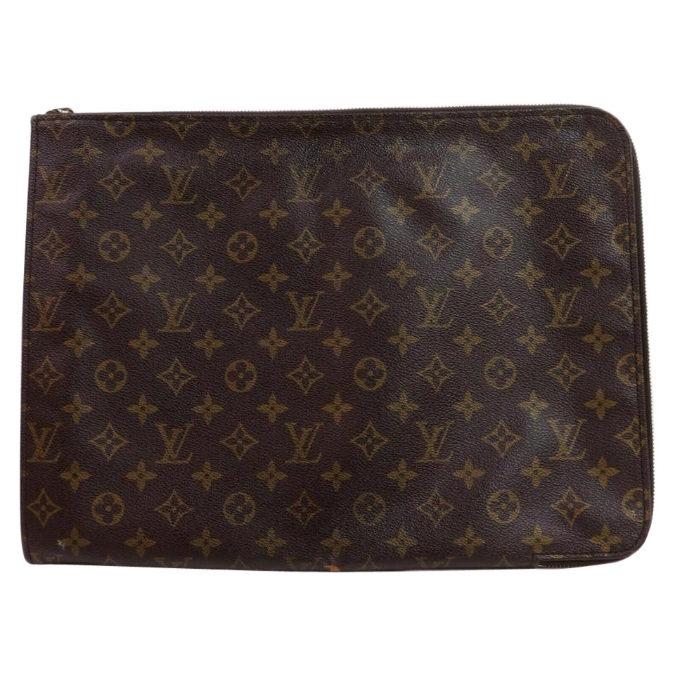Cartera Louis Vuitton Marrón Poche Documents Monograma Carpeta con cremallera 872474 872474 en venta