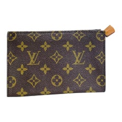 Louis Vuitton Rare sac de toilette vintage marron avec monogramme 15 10la520 pour maquillage