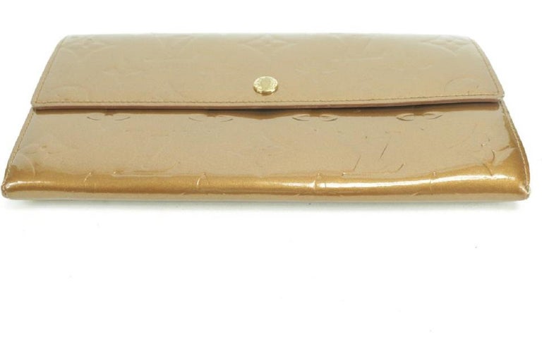 Louis Vuitton Brown Sarah Tresor Porte Monogram Vernis Bronze Copper Bifold