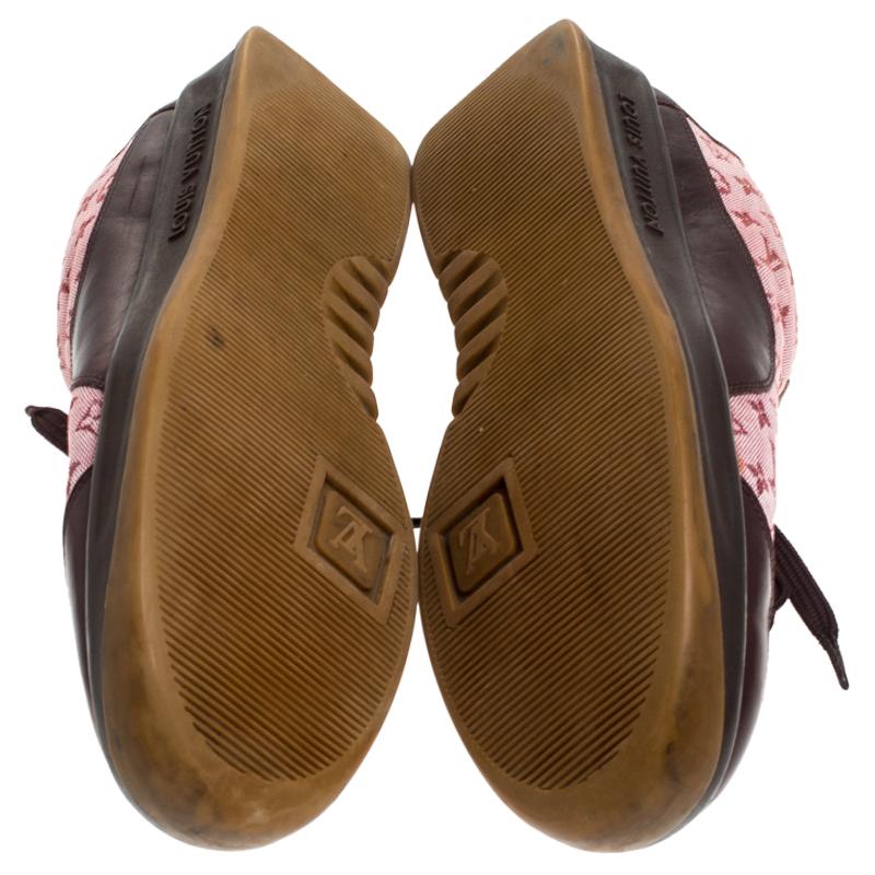 Women's Louis Vuitton Brown/Sepia Monogram Mini Lin and Leather Sneakers Size 39.5
