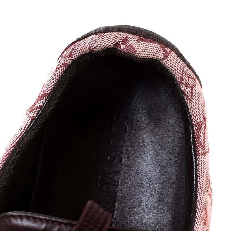 Louis Vuitton Brown/Sepia Monogram Mini Lin and Leather Sneakers Size 39.5 2