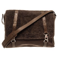 Louis Vuitton Brown Shearling Falp Messenger Bag