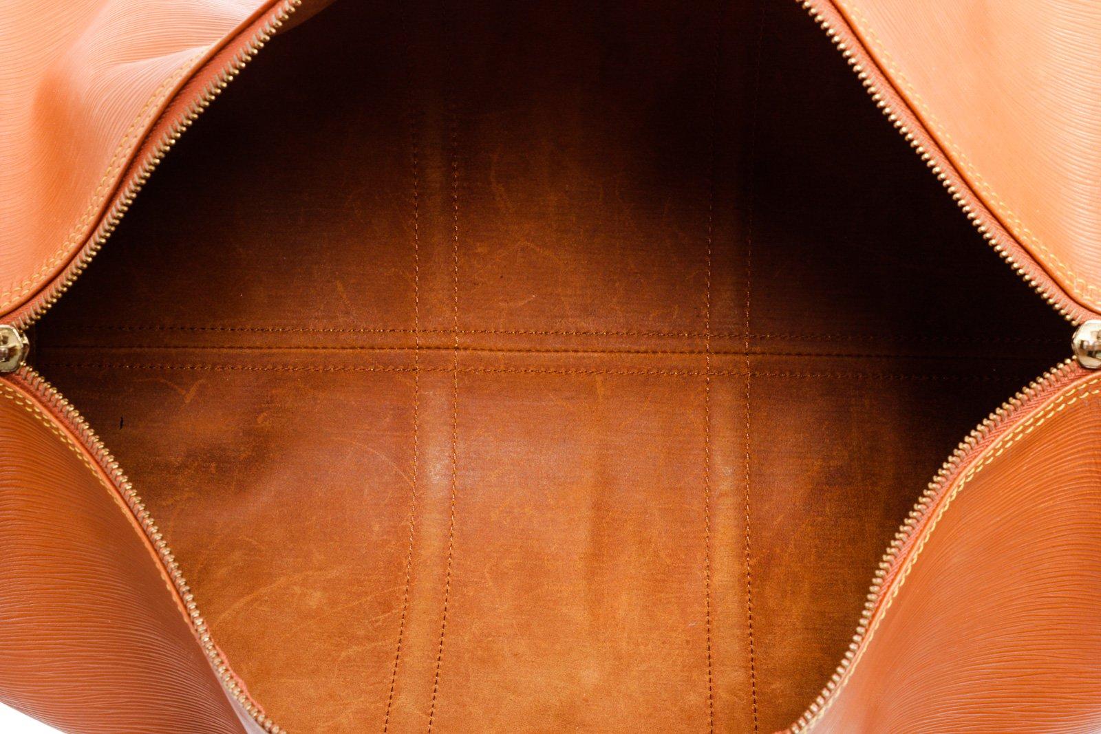 Louis Vuitton Brown Siena Epi Leather Keepall 50cm Duffel bag In Good Condition In Irvine, CA