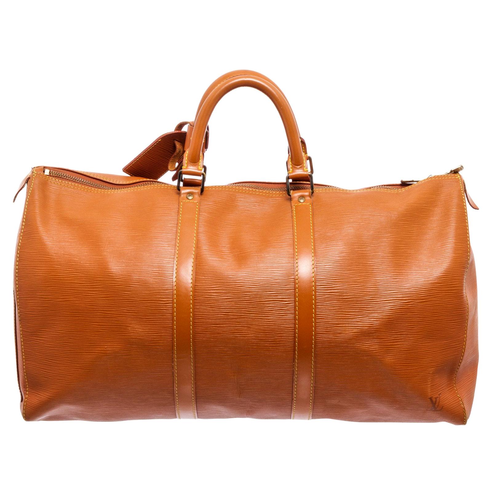 Louis Vuitton Brown Siena Epi Leather Keepall 50cm Duffel bag