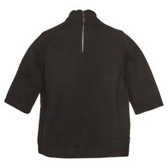 Camiseta Louis Vuitton marrón de seda y mezcla de lana con mangas ranglán S