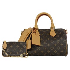 Louis Vuitton Braunes weiches Kalbsleder Monogramm Speedy P9 Bandouliere 25