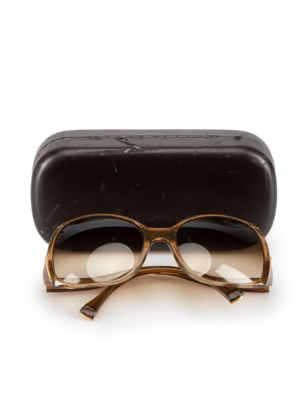 Louis Vuitton Brown Square Glitter Sunglasses 1