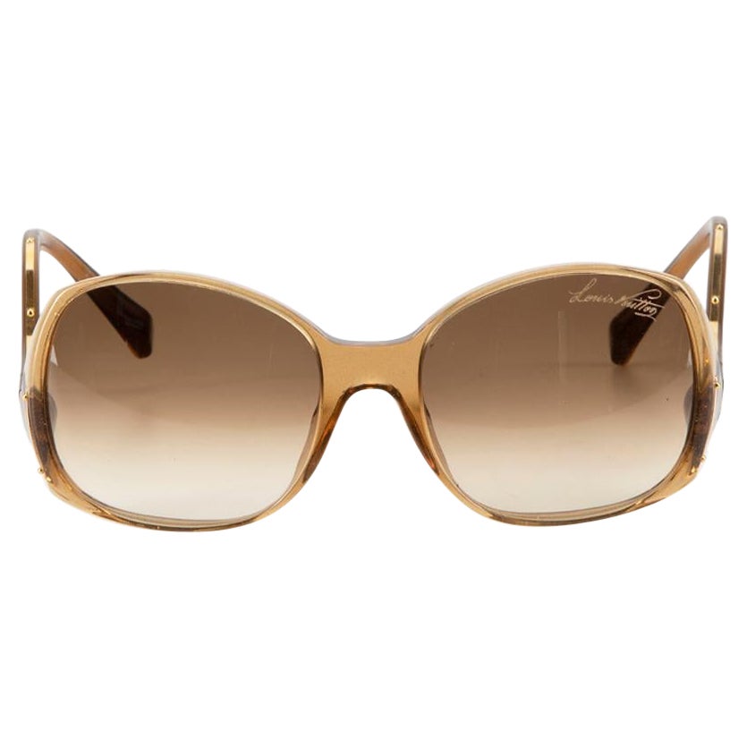 Louis Vuitton Braune Quadratische Glitzer-Sonnenbrille
