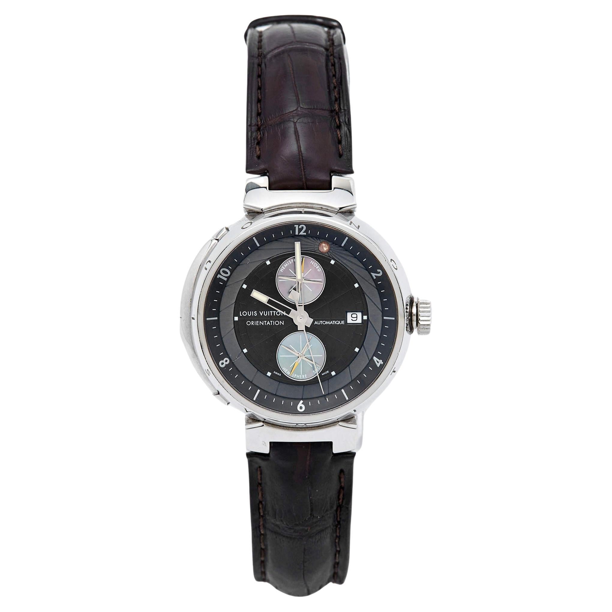 Louis Vuitton Tambour Chronograph Automatic Men's Watch at 1stDibs