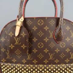 LOUIS VUITTON Brown Studded Monogram Iconoclasts Christian Louboutin Handbag