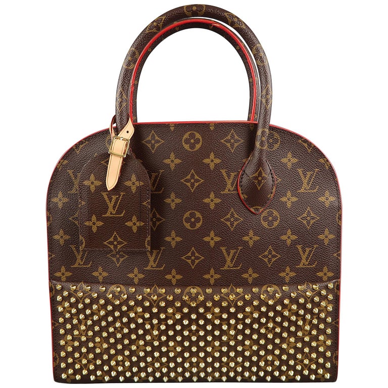LOUIS VUITTON Brown Studded Monogram Iconoclasts Christian