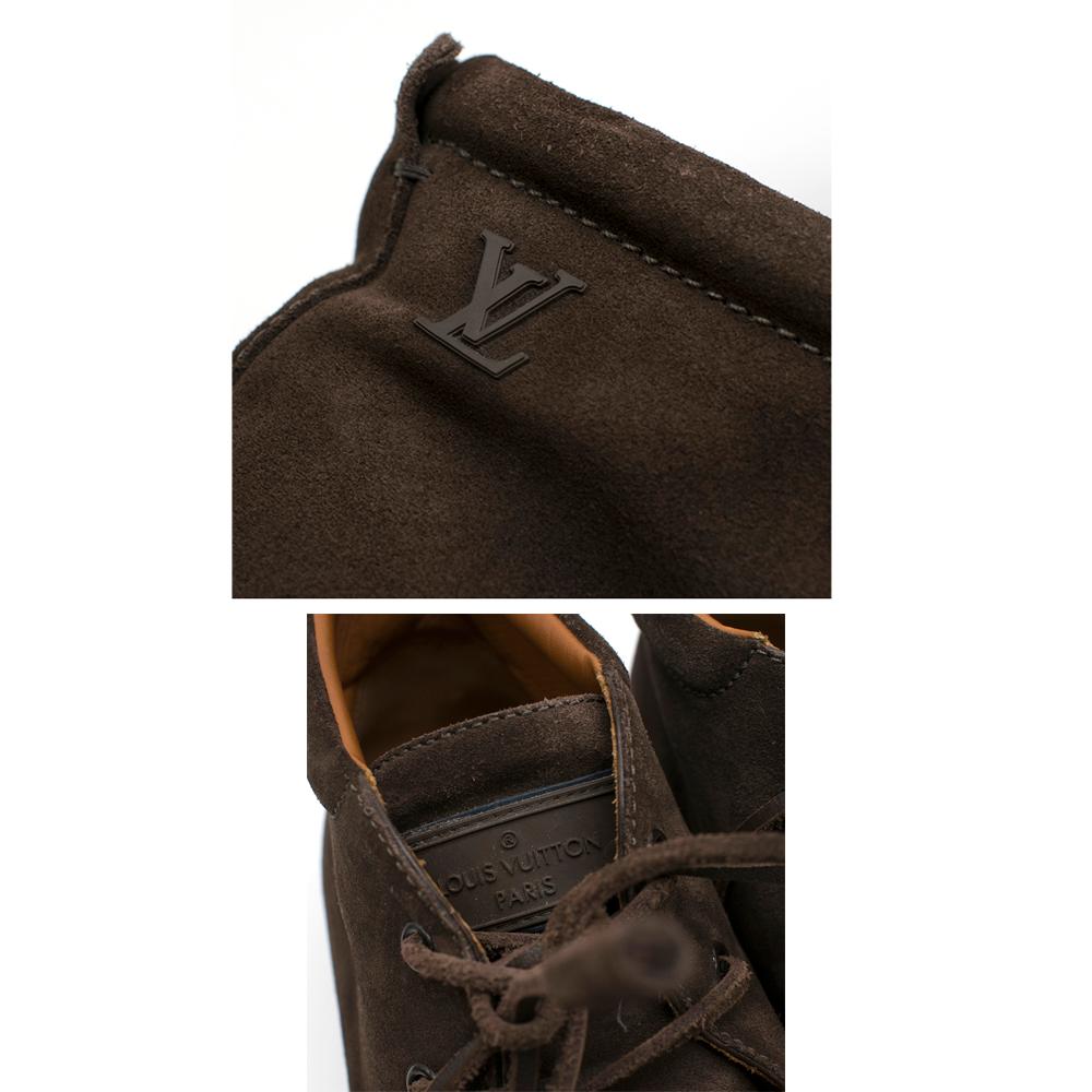 Louis Vuitton Brown Suede Ankle Boots SIZE 10 2