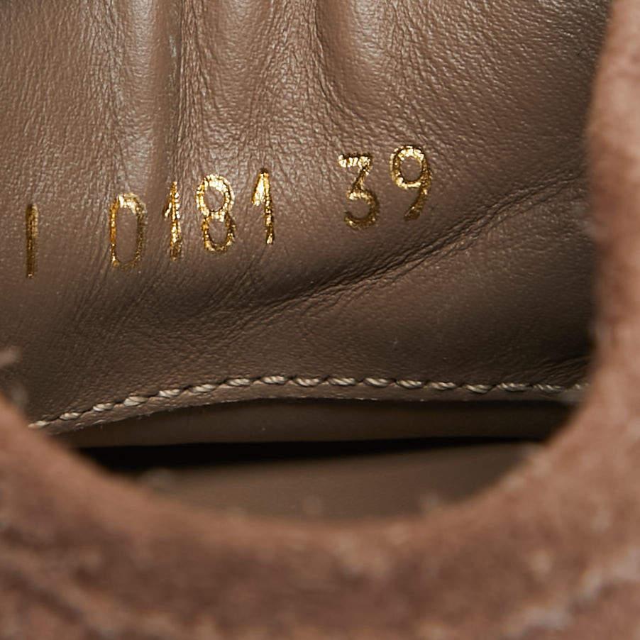 Louis Vuitton Brown Suede Fringe Details High Sneakers Size 39 In Good Condition For Sale In Dubai, Al Qouz 2