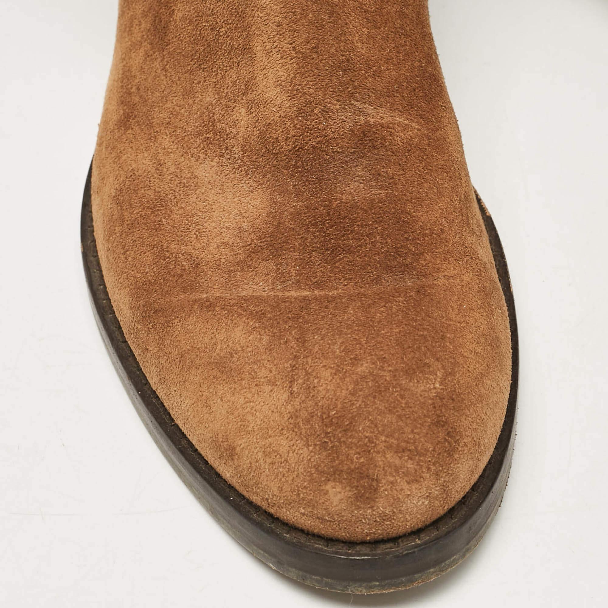 Louis Vuitton Brown Suede Knee Length Boots Size 37 4