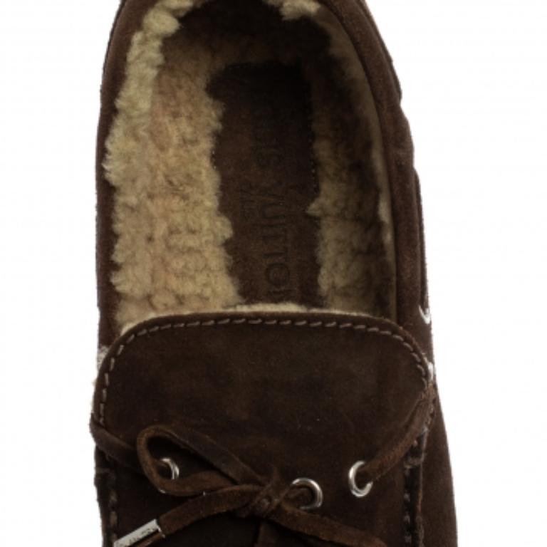 Black Louis Vuitton Brown Suede Leather Arizona Slip On Loafers Size 42 For Sale