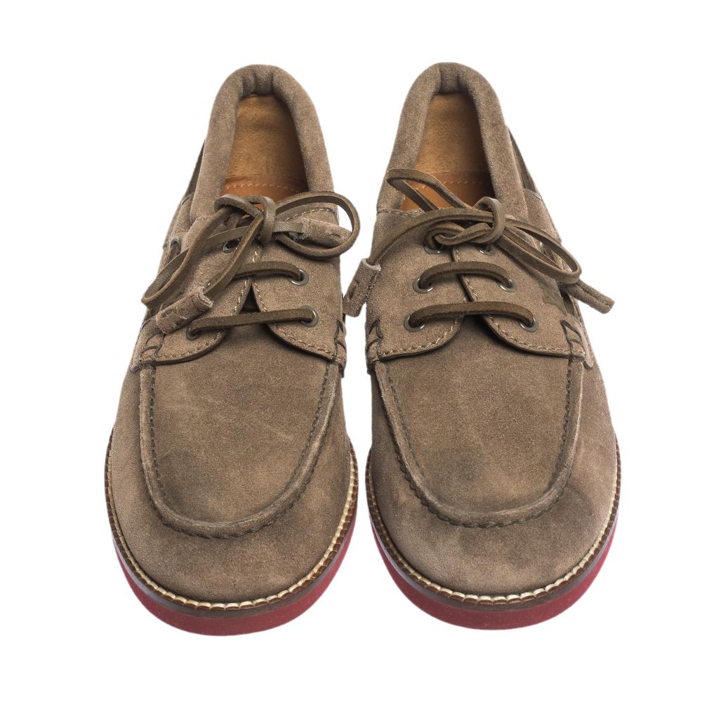 Loafers like these ones from Louis Vuitton are worth every penny because they epitomize both comfort and style. Crafted from suede, they carry neat stitch detailing and tassel lace-up on the uppers. Complete with leather insoles, this pair is a