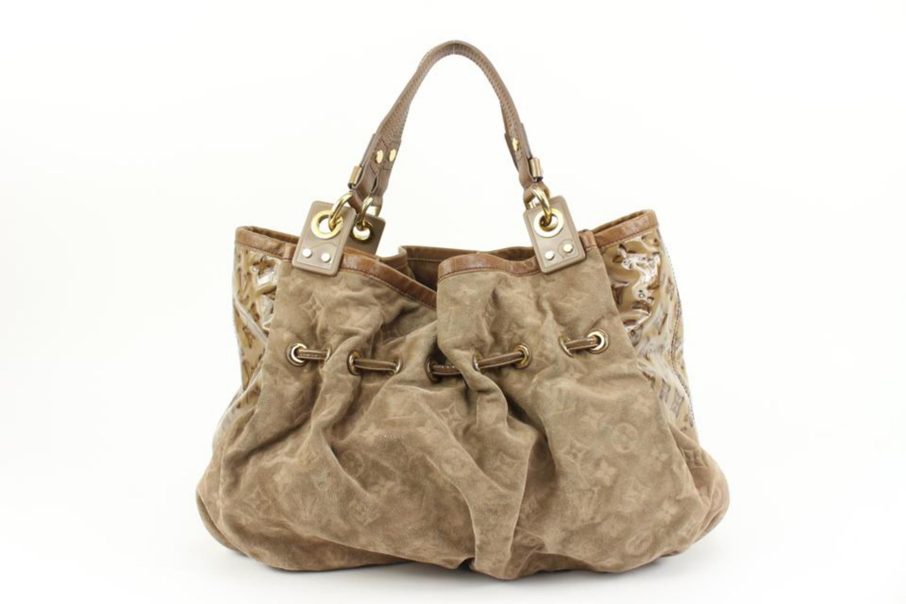 Louis Vuitton Brown Suede x Patent Irene Coco Hobo Bag 67lk322s For Sale 1